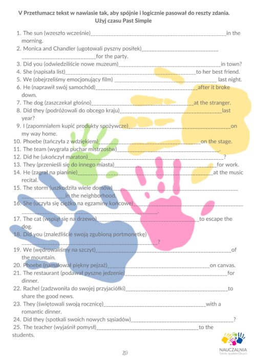 4. Past Simple Rozdział Podręcznika "Materialnik"