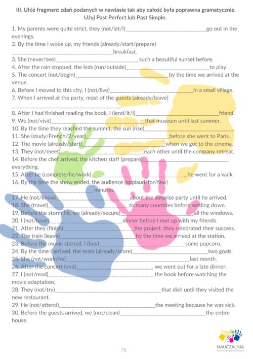 11. Past Perfect Rozdział Podręcznika "Materialnik"