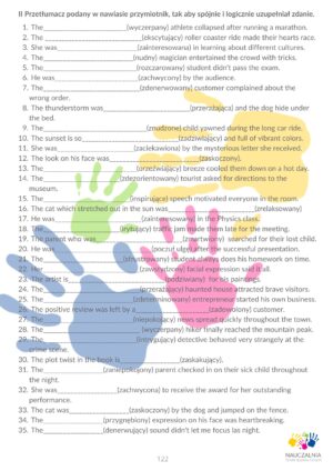 18. Przymiotniki z końcówką "-ed" i "-ing" Rozdział Podręcznika "Materialnik"