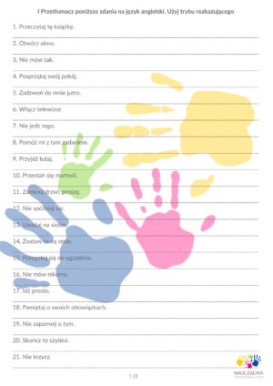 21. Tryb Rozkazujący Rozdział Podręcznika "Materialnik"