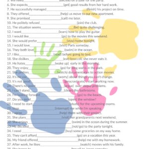 27. Bezokolicznik lub czasownik z końcówką "-ing" Rozdział Podręcznika "Materialnik"