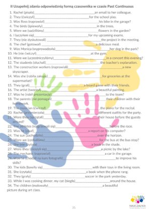 5. Past Continuous Rozdział Podręcznika "Materialnik"