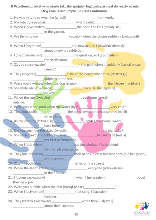 6. Past Simple & Continuous Rozdział Podręcznika "Materialnik"