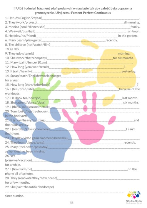 8. Present Perfect Continuous Rozdział Podręcznika "Materialnik"