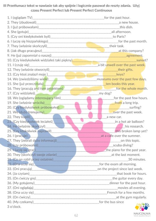 9. Present Perfect Simple & Continuous Rozdział Podręcznika "Materialnik"