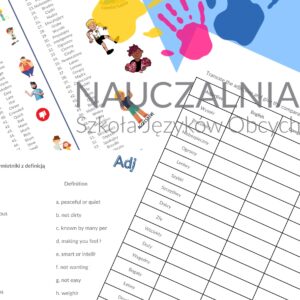 Adjectives worksheets- klasa 6