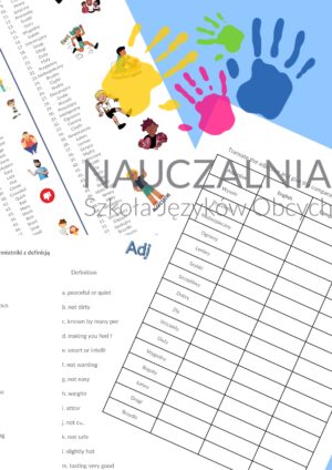 Adjectives worksheets- klasa 6