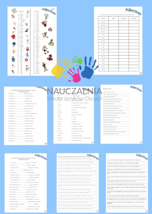 Adjectives worksheets- klasa 6