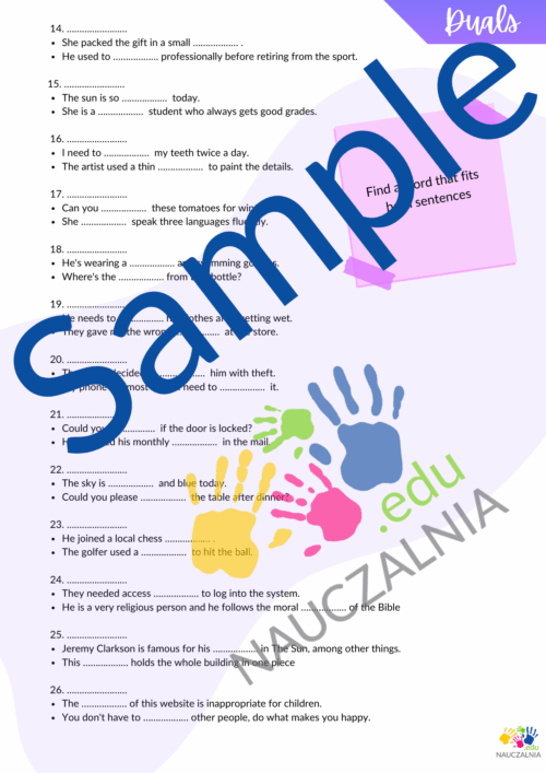 Sety Leksykalne - Advanced English Students